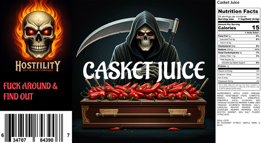 Casket Juice Hot Sauce 5oz Bottle